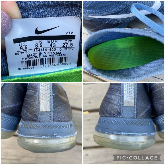 Nike Zoom All Out Flyknit Ocean Fog shoes size 9.5 - Picture 15 of 16